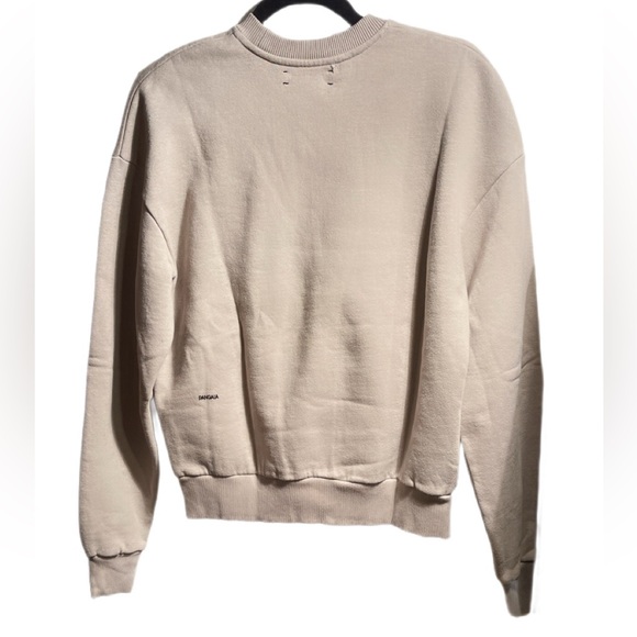 PANGAIA Beige Crewneck Sweatshirt with Chest Graphic, Size XS (Unisex) - Picture 4 of 5